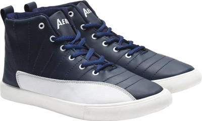 

Aero Synthetic Leather Sneakers For Men(Navy, White