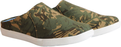 

FAUSTO Canvas Slip On Sneakers For Men(Olive, Military