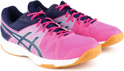 

Asics GEL - UPCOURT Running Shoes For Men(Blue, Pink, Pink glow/ind bl/aqu splsh