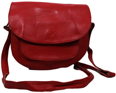 

SS Leathers Women Casual Maroon Genuine Leather Sling Bag