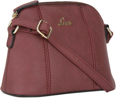 

Lavie Women Casual Maroon PU Sling Bag
