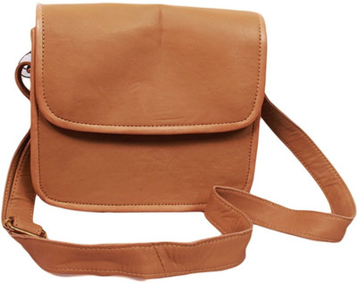 

SS Leathers Women Casual Brown Genuine Leather Sling Bag