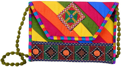 

Paradox Women Casual Multicolor Polyester, Velvet Sling Bag