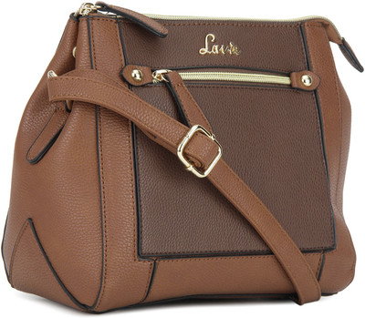 

Lavie Women Casual Brown PU Sling Bag
