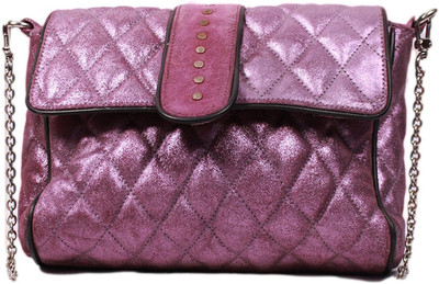 

SS Leathers Women Evening/Party Purple Genuine Leather Sling Bag