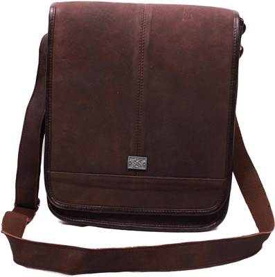 

SS Leathers Women Casual Brown Genuine Leather Sling Bag
