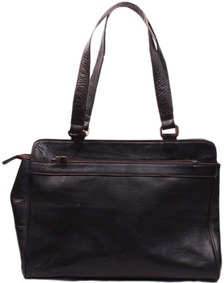 

SS Leathers Women Formal Black Genuine Leather Hand-held Bag
