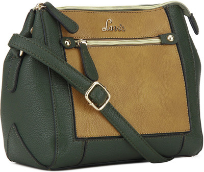 

Lavie Women Formal Green PU Sling Bag