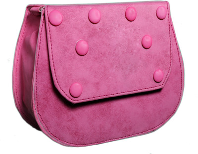 

Easy Dealss Girls Casual Pink PU Sling Bag