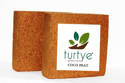 

Turtye Coco Peat 10 Kg's - Expands upto 70 to 75 lit of Peat Powder for Gardening Pots (Pack of 2 No's X 5 Kg's) Soil Manure(10 kg Cake)