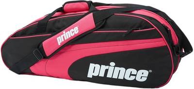 PRINCE Club 6 Pack Tennis Bag - Black/Pink