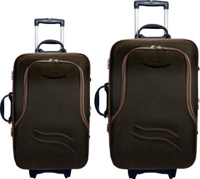 

Aqeeq Stylish Vintage Combo Trolley Set 20" & " Check-in Luggage Bag Expandable Check-in Luggage -  inch(Green