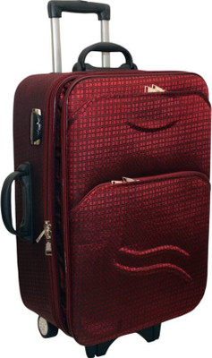 Aqeeq Four Sq D Shell D Pocket Expandable Cabin Luggage -  inch(Red