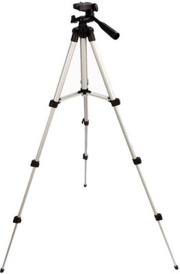 

Mezire Adjustable 3Way Head Mobile Phone Camera Stand Holder Tripod Kit (Silver, Black, Supports Up to 1000) Tripod(Silver, Supports Up to 1000 g)