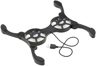 

ReTrack Mini Portable Folding Foldable USB Dual Fan Cooler Cooling Pad(Black)