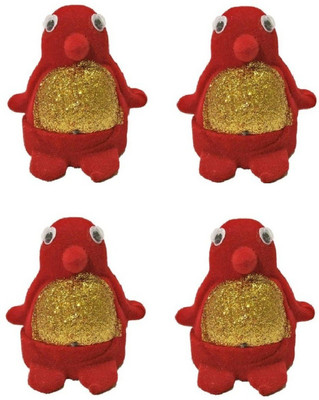 

Addyz Pack of 4 Piececs Penguin Shaped Velvet Rituals Birthday Ring Case Gold/Silver Coin Jewelry Gifting Box Jewellery Vanity Box(Red)