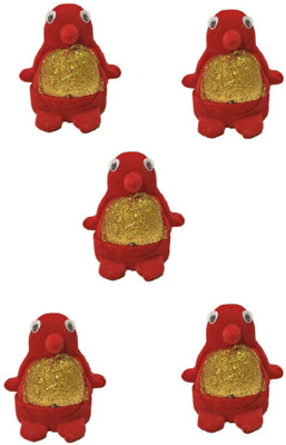 

Addyz Pack of 5 Piececs Penguin Shaped Velvet Rituals Birthday Ring Case Gold/Silver Coin Jewelry Gifting Box Jewellery Vanity Box(Red)