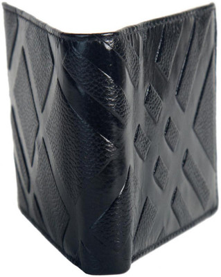 

Chevron Men Black Genuine Leather Wallet(10 Card Slots)