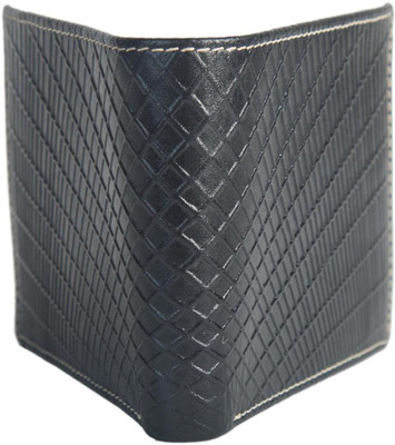 

Chevron Men Black Genuine Leather Wallet(3 Card Slots)