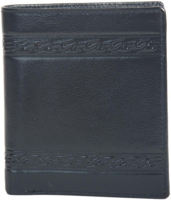 

Chevron Men Black Genuine Leather Wallet(4 Card Slots)