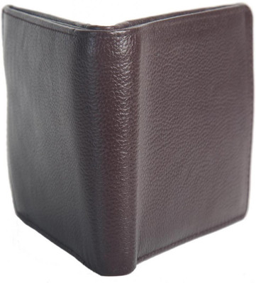 

Chevron Men Brown Genuine Leather Wallet(4 Card Slots)