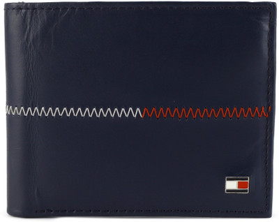 

Tommy Hilfiger Men Blue Genuine Leather Wallet(4 Card Slots), Navy