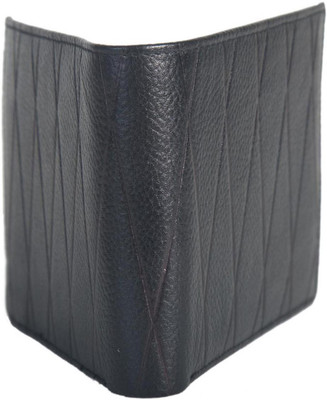 

Chevron Men Black Genuine Leather Wallet(3 Card Slots)