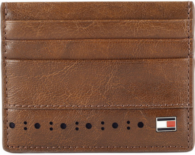 

Tommy Hilfiger Men Brown Genuine Leather Wallet(6 Card Slots), Dark tan
