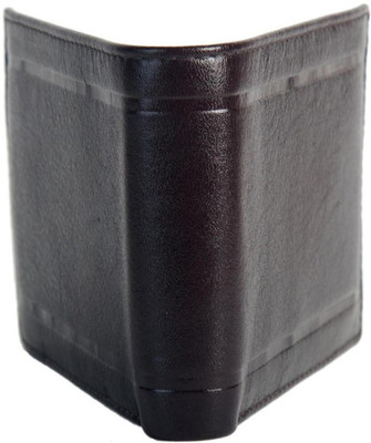 

Chevron Men Brown Genuine Leather Wallet(5 Card Slots)