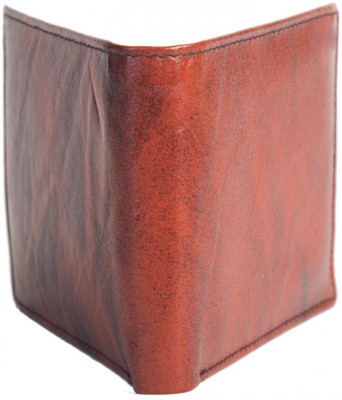 

Chevron Men Brown Genuine Leather Wallet(4 Card Slots)