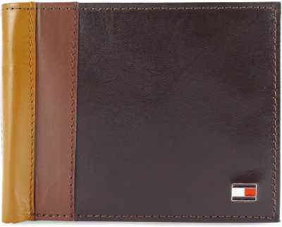 

Tommy Hilfiger Men Brown Genuine Leather Wallet(4 Card Slots), Brn+d.tan+l.tan