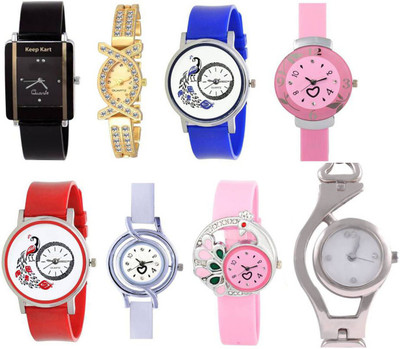 

Naksh Fashion New Stylish Combo Gift Set Watches Pack Of-8 For Wom Watch - For Girls