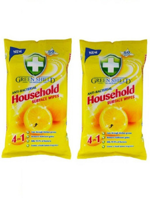 

Green Shield Anti Bacterial Household Surface Wipes(50 Pieces)