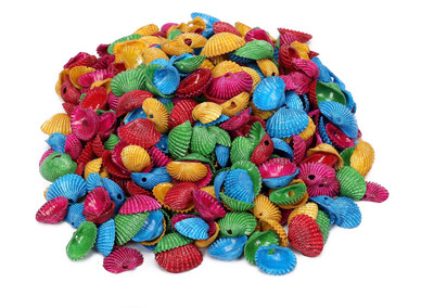 

Vardhman Sea Shells Colored Pvc Dyed ,Used In Aquariums ,Art & Crafts ,Decorations, Table Decoration 500 Gm Pack (2.5 * 3 Cm) River Rock Unplanted Substrate(Multicolor)