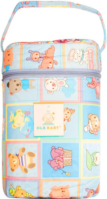 

Ole Baby Animal Print Assorted Colorful Double Portable Infant Feeding Milk Food Bottle Thermal Warmer Bag Storage Holder (Upto 250ml each) - 250 ml(Light Blue)