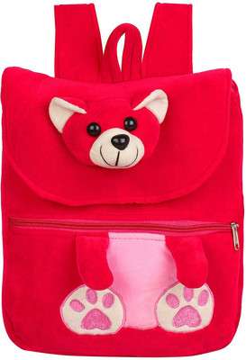 

say basket Kids School Bag Designer School Bag Plush Bags Soft Toy Picnic Backpack Pink Teddy - 33 cm(Pink)