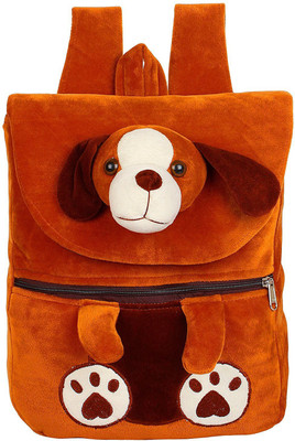 

Say Basket Kids School Bag Stuffed Soft Toy Plush Bags Picnic Backpack Brown Dog - 34 cm(Brown)