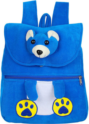 

say basket Kids School Bag Designer School Bag Plush Bags Soft Toy Picnic Backpack Blue Teddy - 33 cm(Blue)