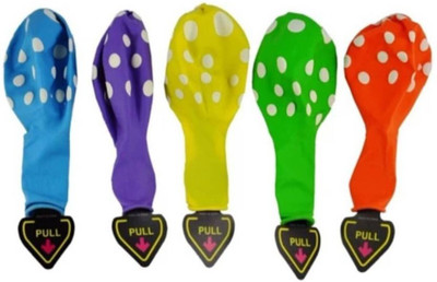 

Kieana Printed Printed Polka dotted led light balloons 5 pcs Balloon Balloon(Multicolor, Pack of 5)