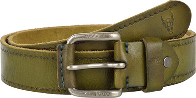 

BlackBuck Men Casual Green Genuine Leather Belt