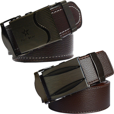 

Sun Shopping Men Formal Brown Synthetic Belt