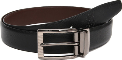 

Panthera Pardus Men Formal Brown Genuine Leather Reversible Belt, Brown and black