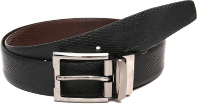 

Panthera Pardus Men Formal Brown Genuine Leather Reversible Belt, Brown and black