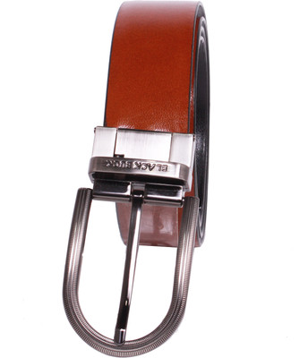 

BlackBuck Men Casual Tan Genuine Leather Reversible Belt, Black;tan