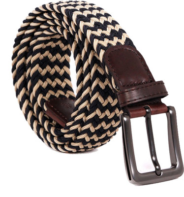

BlackBuck Men Casual Blue Canvas Belt, Camel/navy
