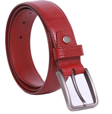 

BlackBuck Men Formal Maroon Genuine Leather Belt, Cherry color