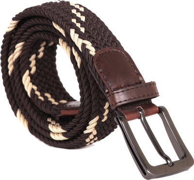 

BlackBuck Men Casual Brown Canvas Belt, Camel/brown