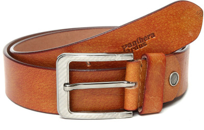 

Panthera Pardus Men Formal Tan Genuine Leather Belt, California desert