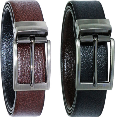 

POLLSTAR Men Formal, Casual, Evening Black, Brown Genuine Leather Reversible Belt