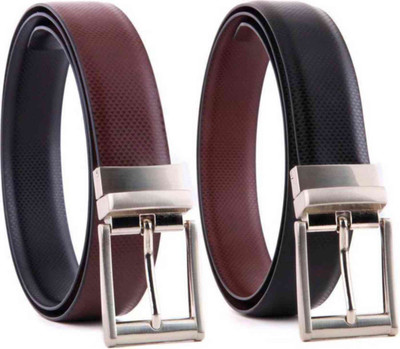 

NIetz Men Casual, Party, Formal, Evening Brown, Black Genuine Leather Reversible Belt